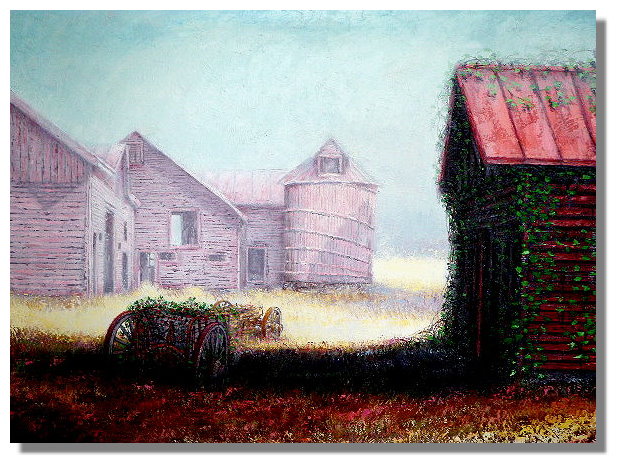 Barn in the Mist